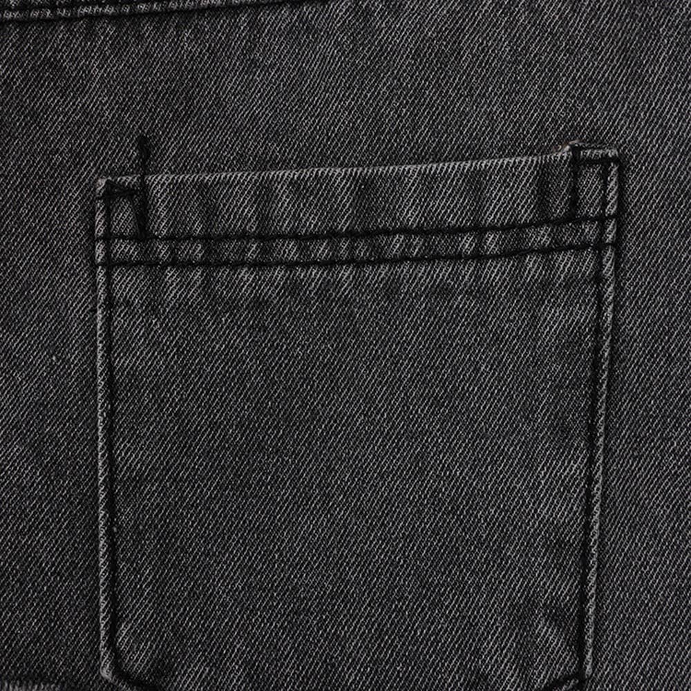 High-Waist Plaid-Denim Skort