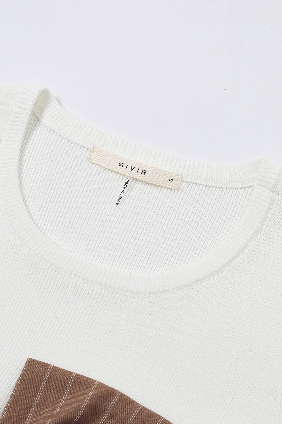 Knit Striped Bow Twofer Top
