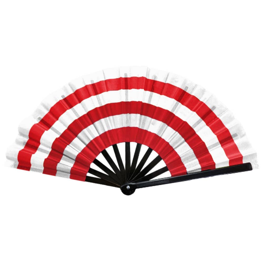 Striped Folding Clack Line Dance Hand Fan