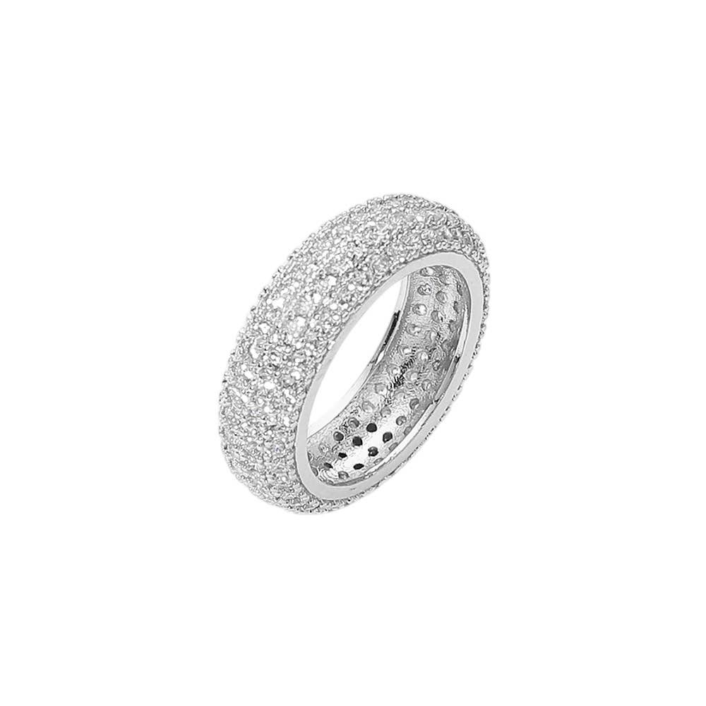 Bold CZ Pave Band Ring