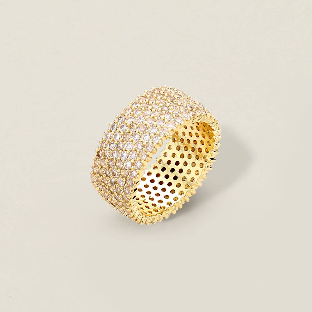 Stone Paved Band Ring