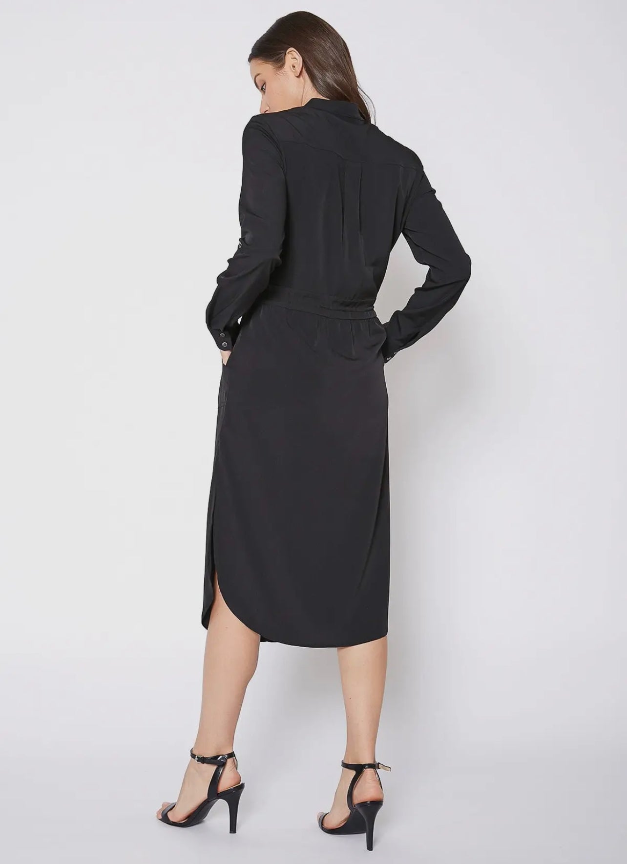 Mock Neck Shirt Dress