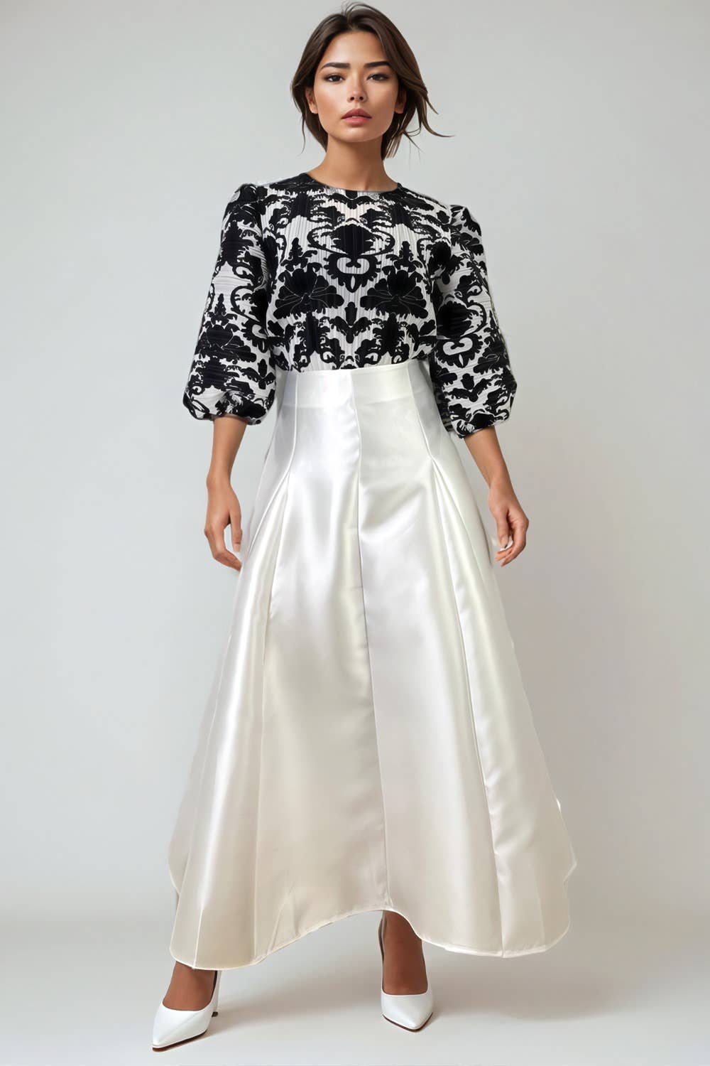 A-LINE MAXI SKIRT (GRN) - N by Nancy