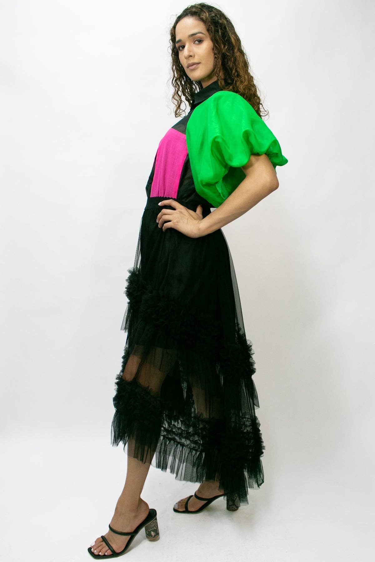 Sheer High-low Tulle Skirt