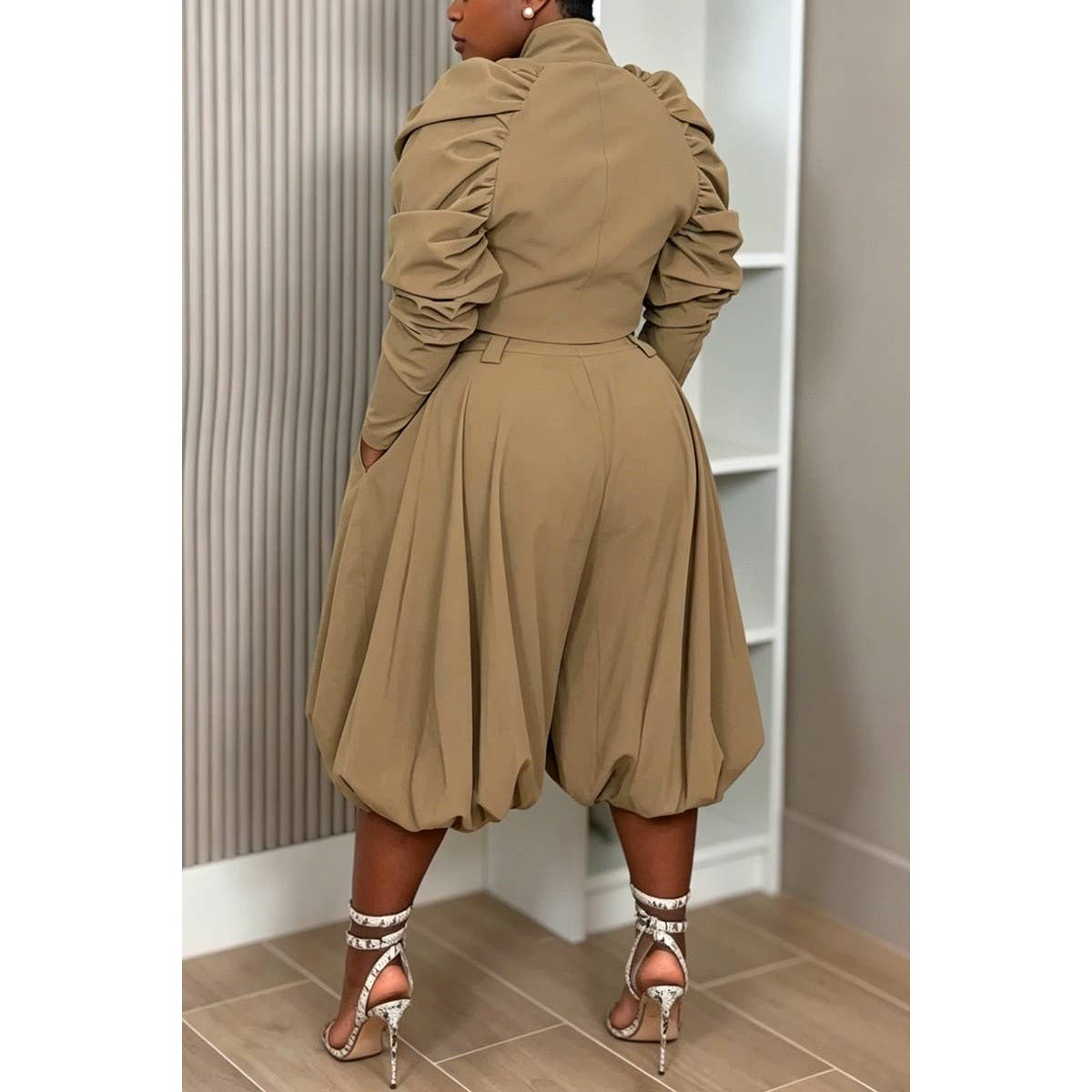 Ovrsized Front Pleats And Baggy Balloon Trouser