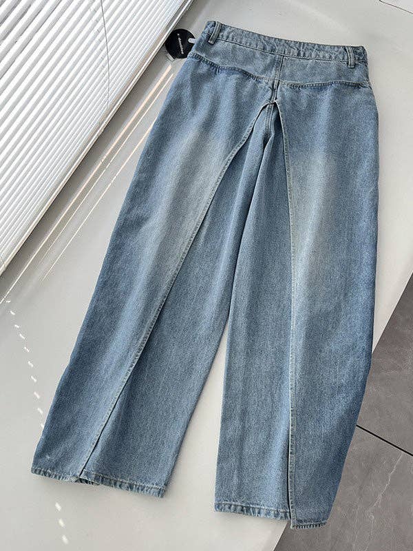 Wide Leg Reversible Jeans - with pockets & two flaps (Pre-order)