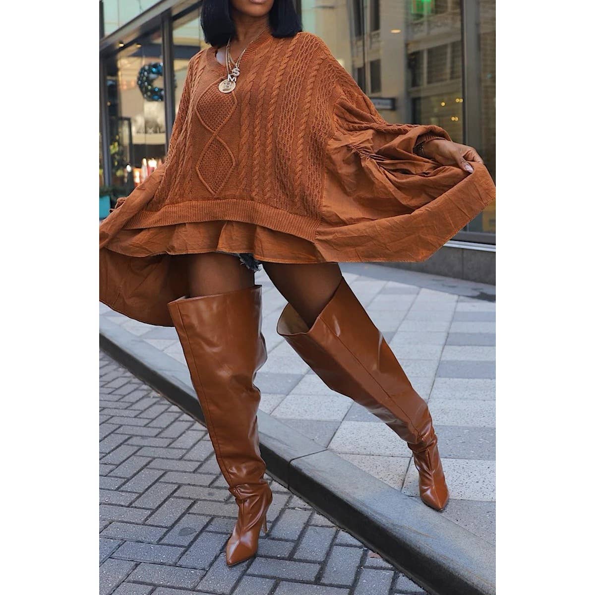 COZY TEXTURED BOXY KNIT TOP