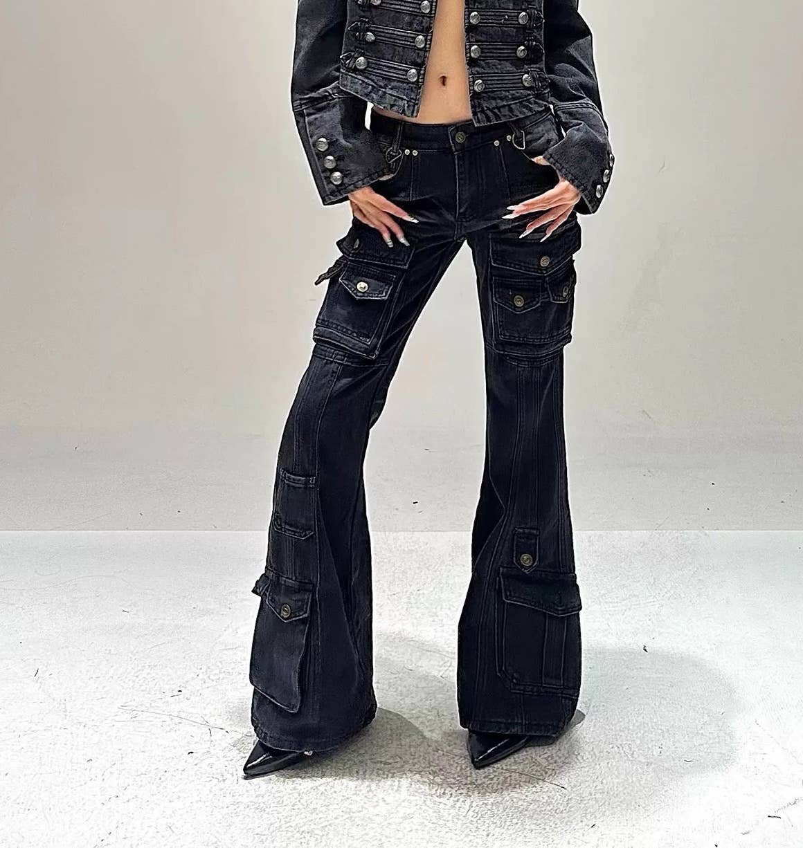Button Denim Jacket - Classic Metal Detail