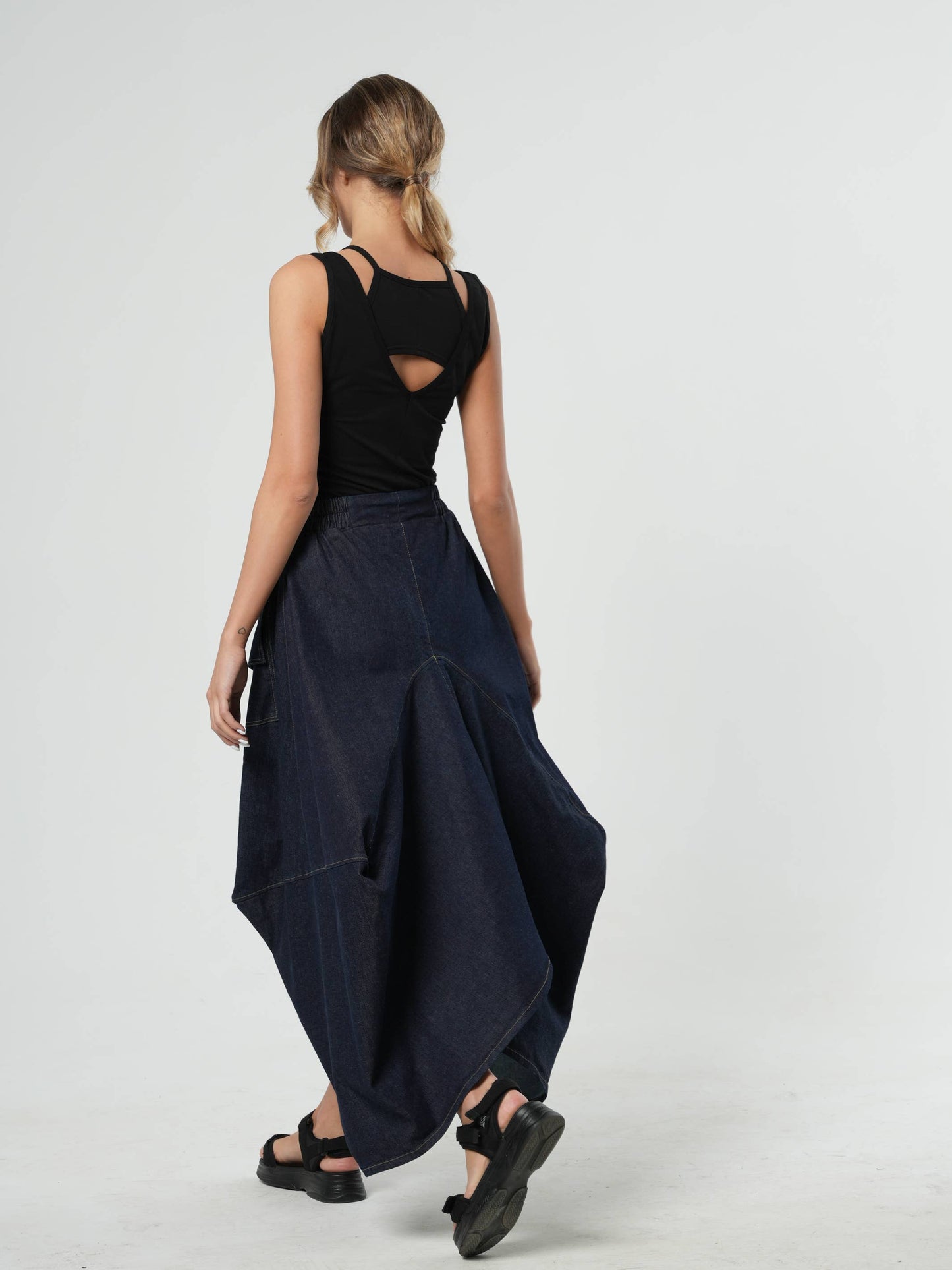 Denim Asymmetrical Skirt (pre-order)