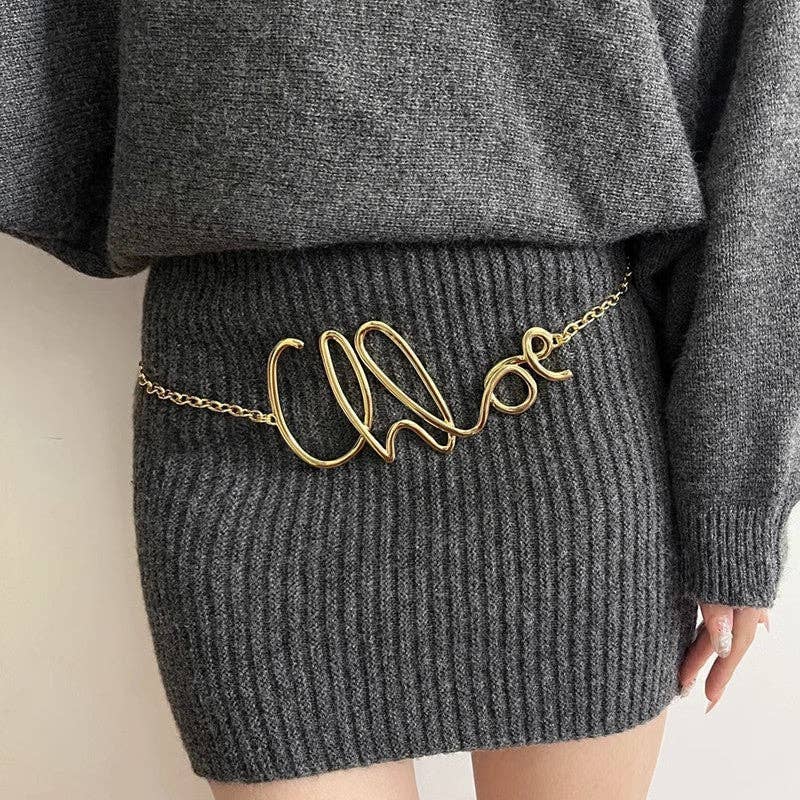 Metal Letter Waist Chain