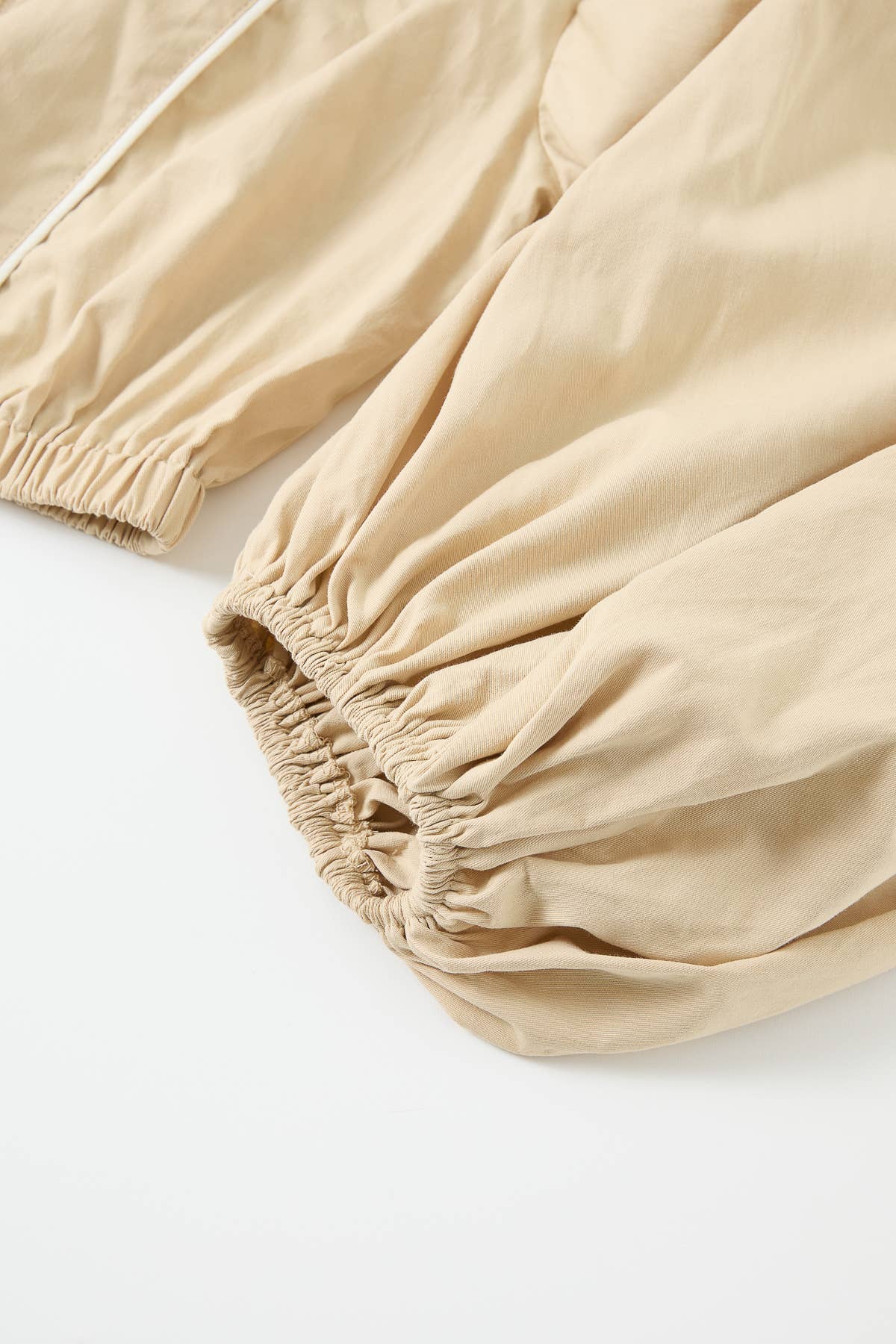 Super Puffed Sleeves Piping Detail Jacket