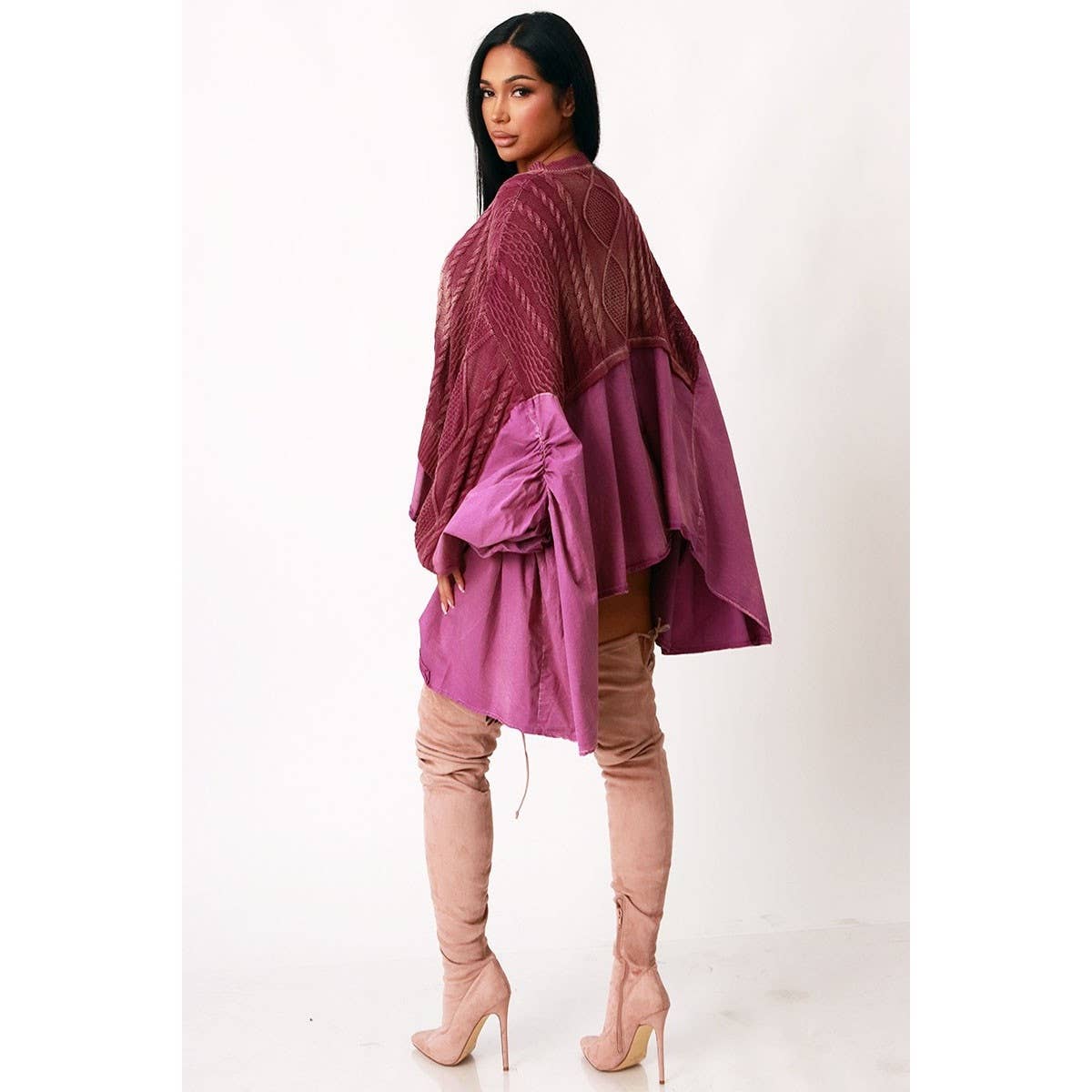 COZY TEXTURED BOXY KNIT TOP
