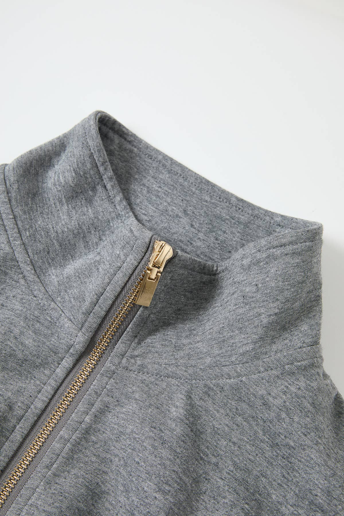 Grommet Detail Sweat Jacket