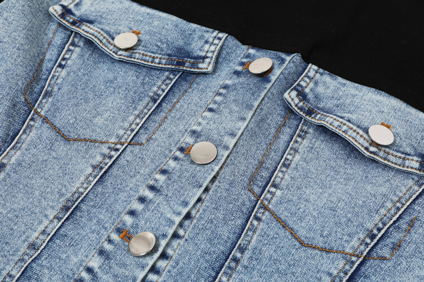 Mixed Media Denim T-shirt