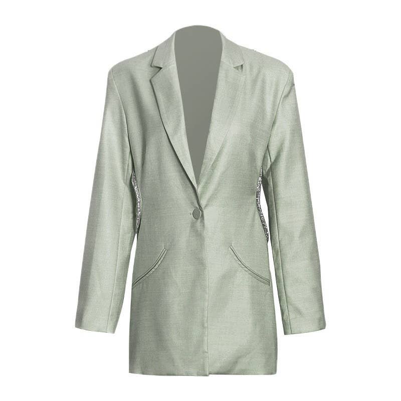 Backless Diamond Suit Jacket - Versatile & Sexy
