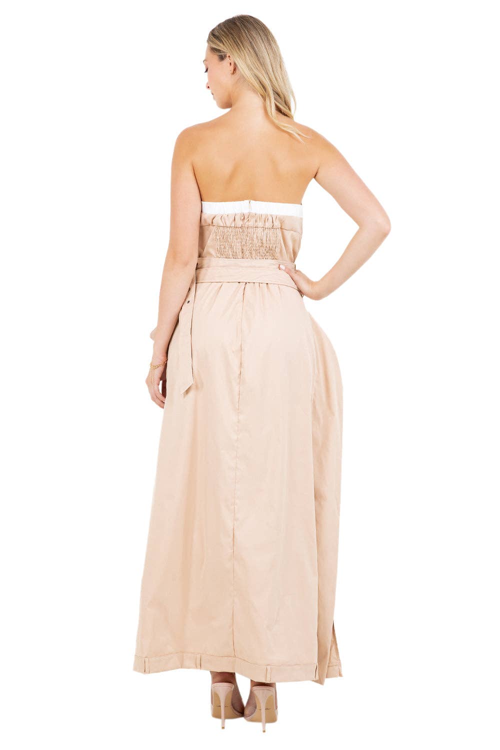 STRAPLESS LONG MAXI DRESS