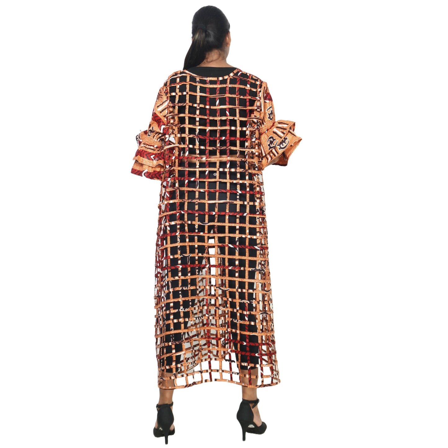 Women’s Cage Style Jacket with Print Sleeves