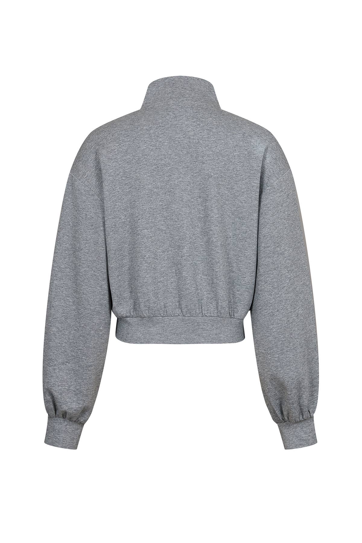 Grommet Detail Sweat Jacket