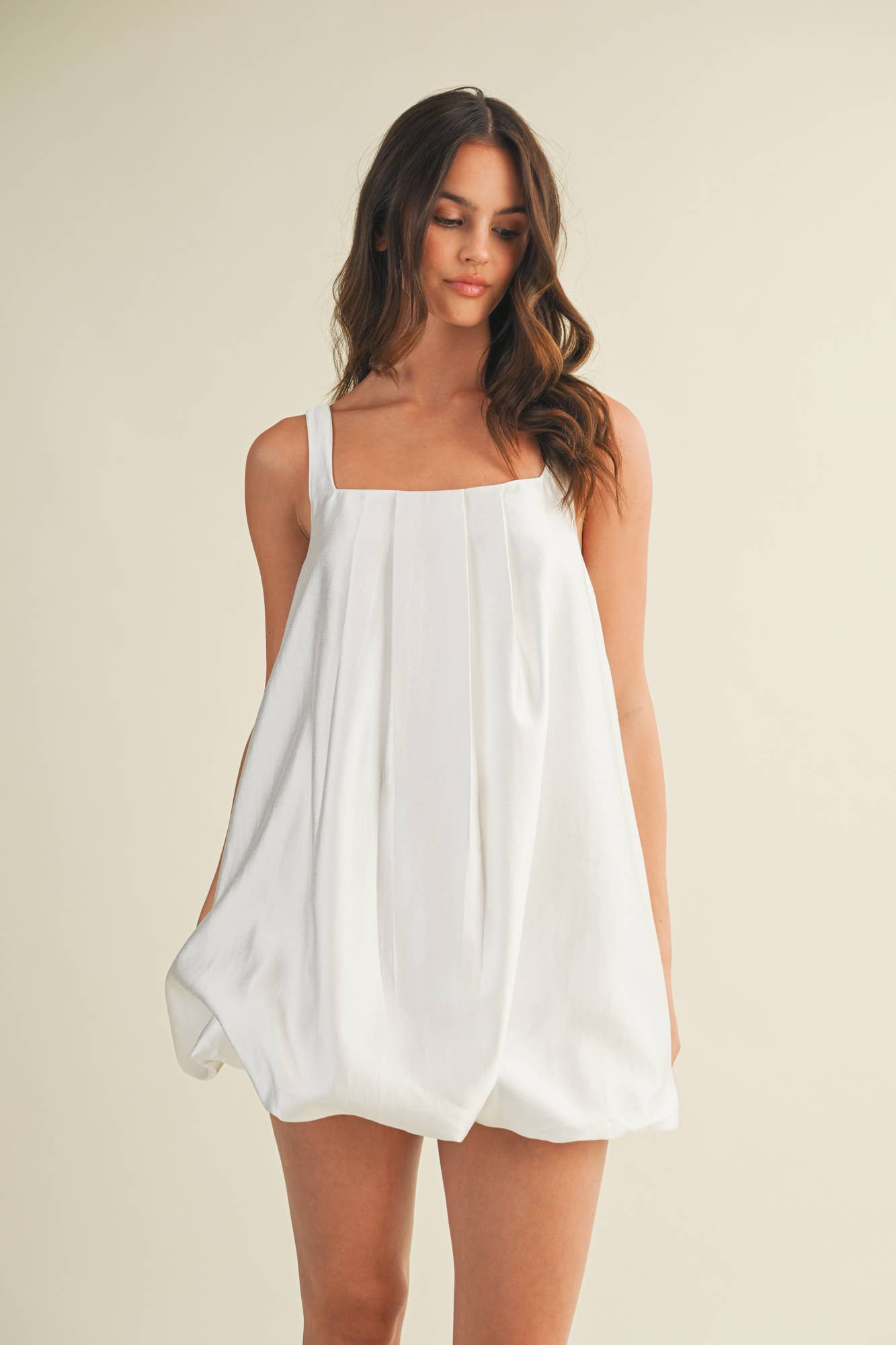 SLEEVELESS BUBBLE HEM DRESS