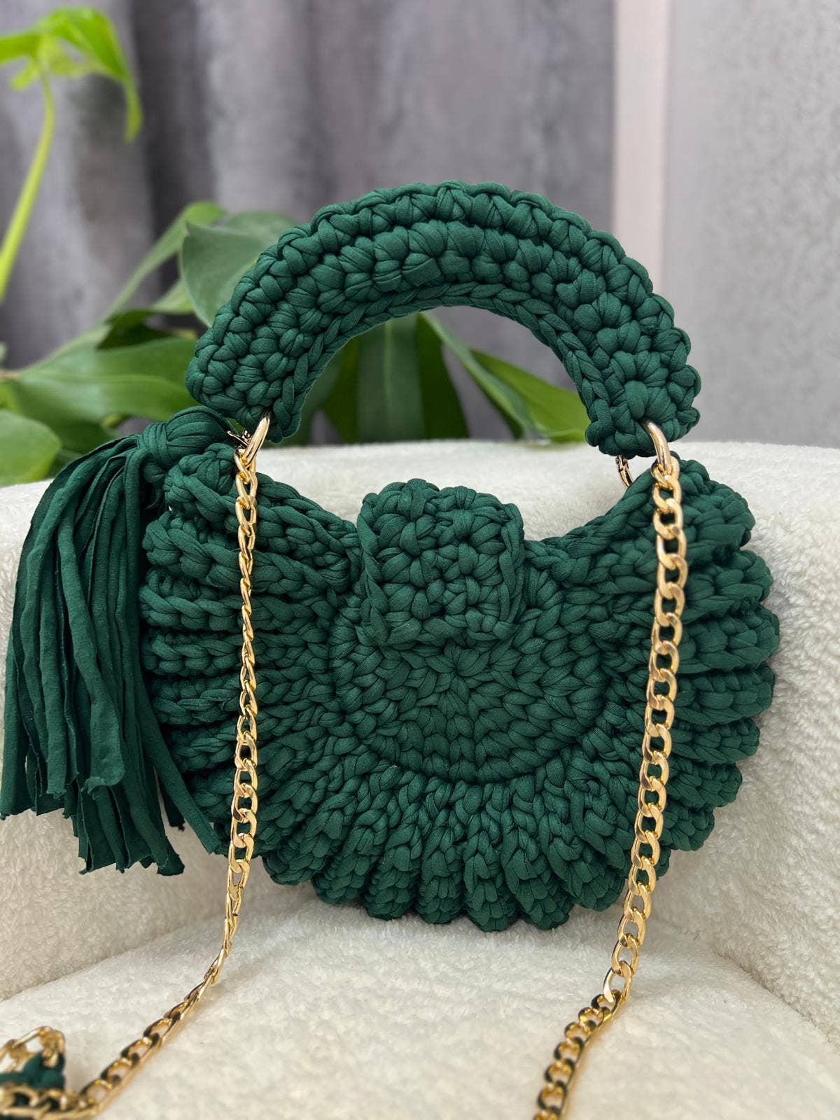 CHQEL Handmade Clutch Bag for Women, Handmade Crochet Purse