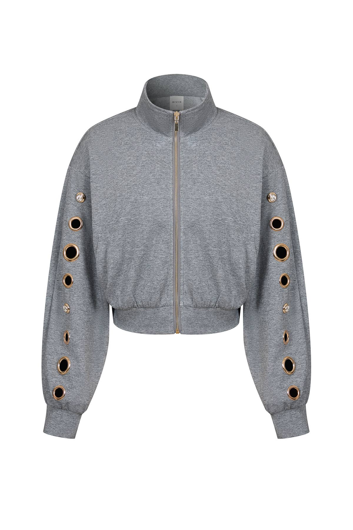 Grommet Detail Sweat Jacket