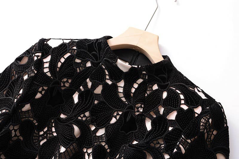 DR976Y 2026 Lace Cutout Embroidered Asymmetric Bodycon Dress