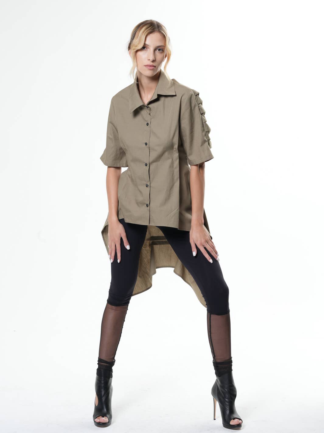 Open Back Asymmetrical Shirt