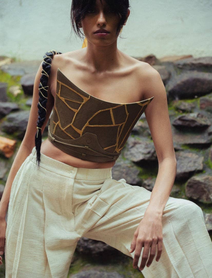 Tillotama Shome in Olive Eva Corset