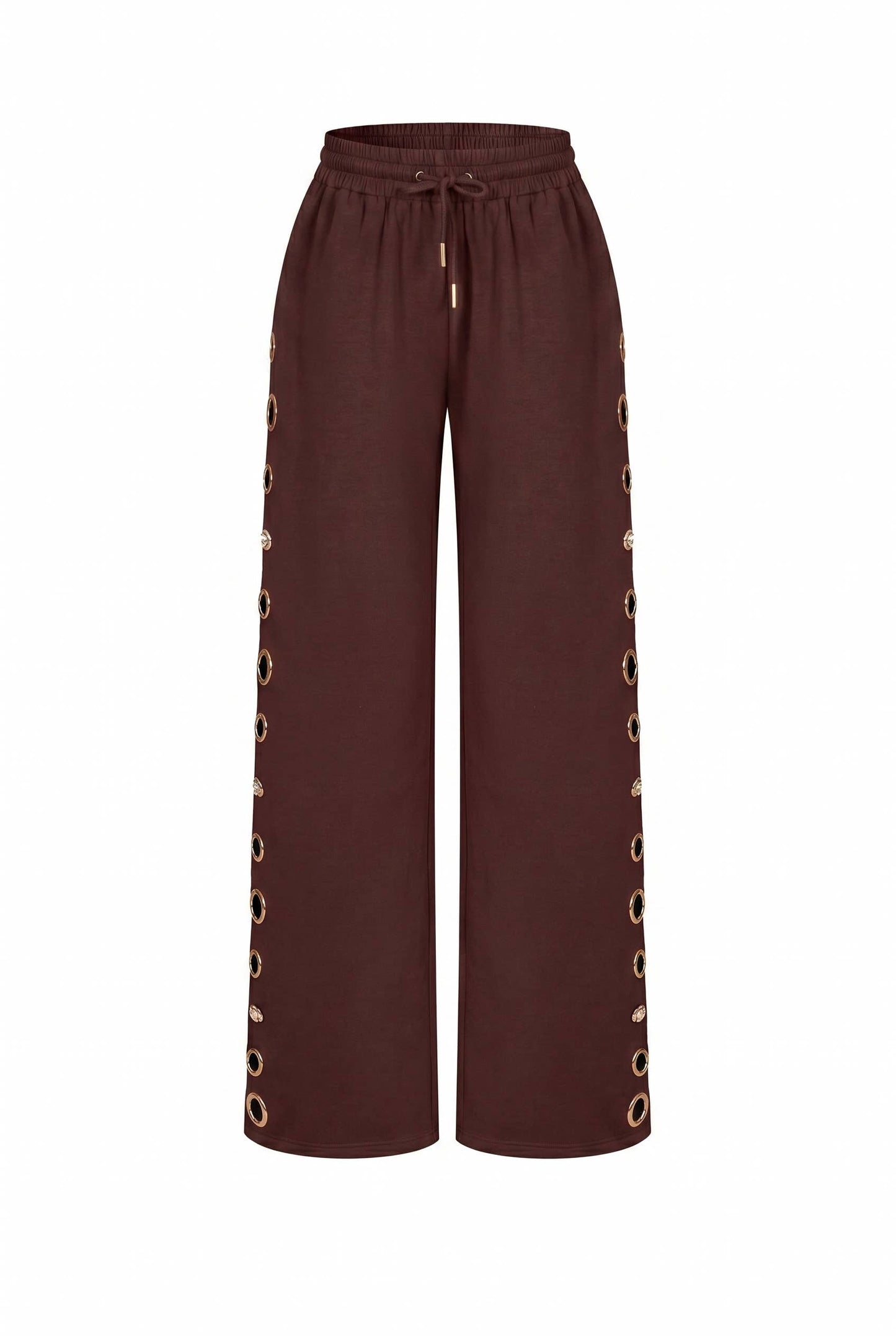 Grommet Detail Sweat Pants