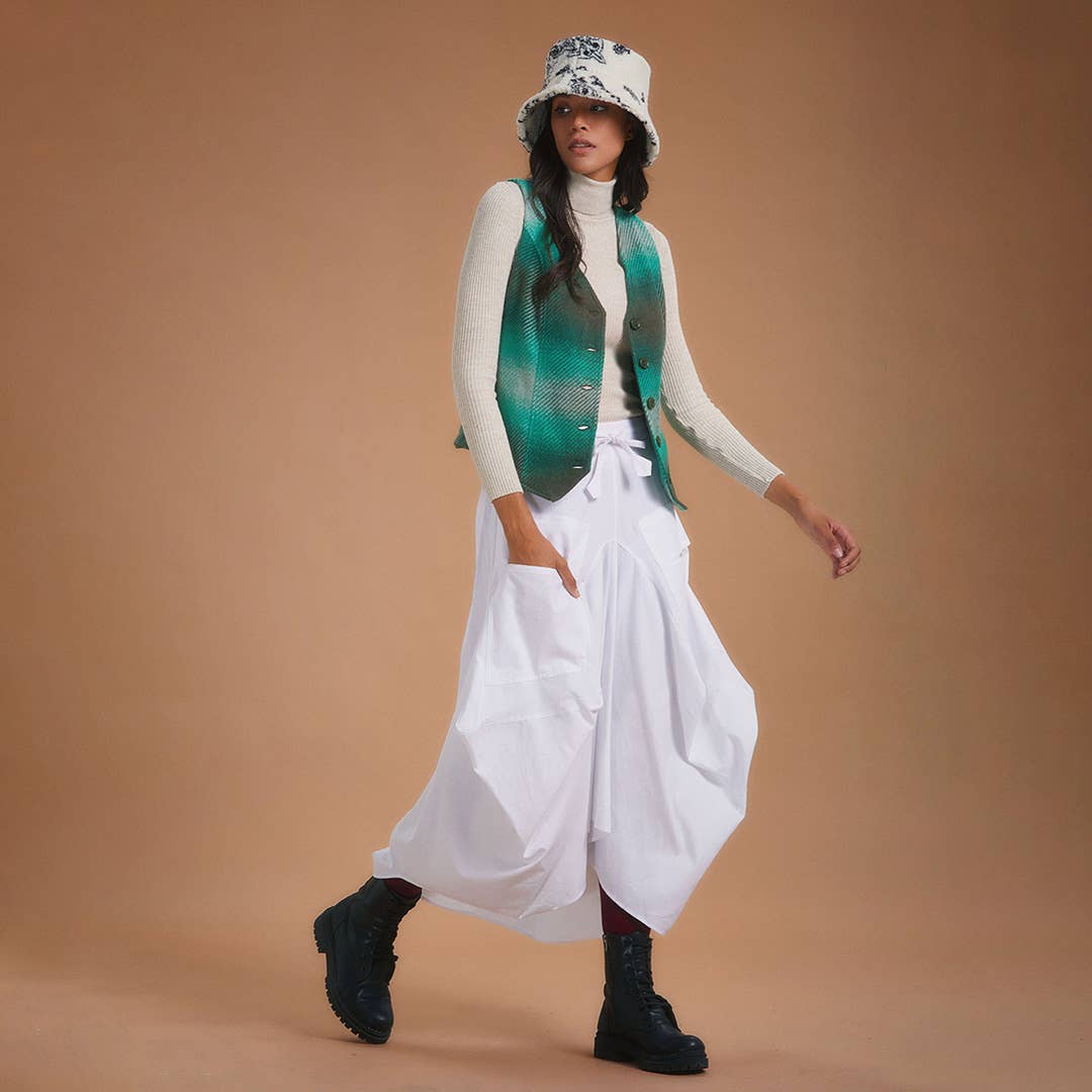 Boho Chic White Long Skirt