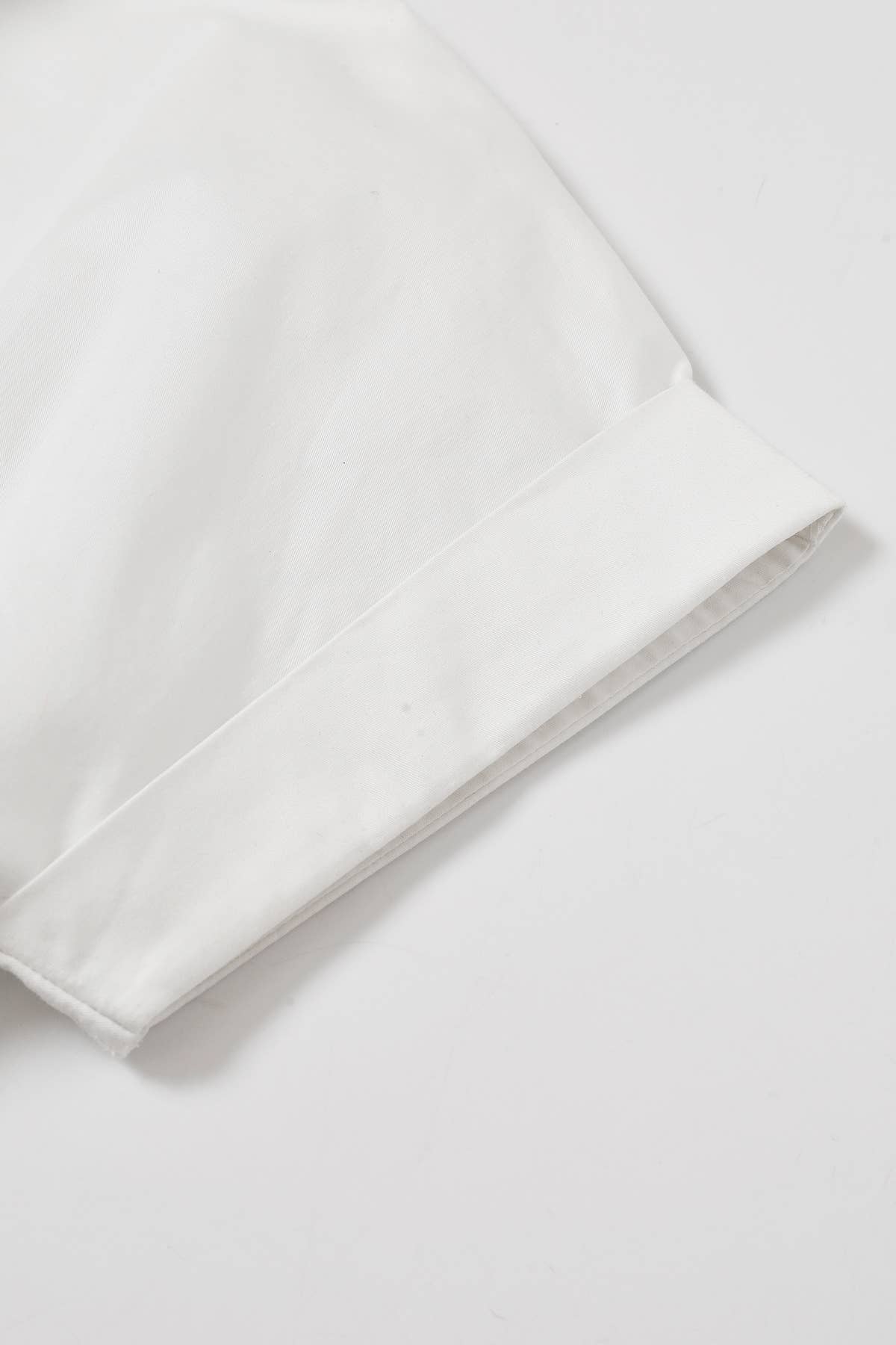 Belted Contour Woven Pleated Short Sleeve Top