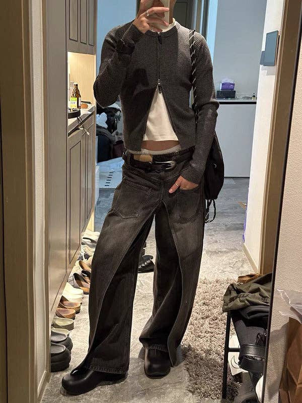 Wide Leg Reversible Jeans - with pockets & two flaps (Pre-order)