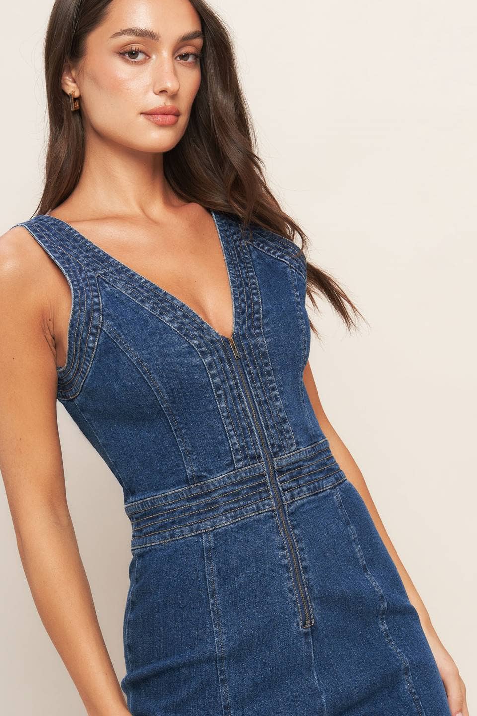 A washed denim jumpsuit - IP9012