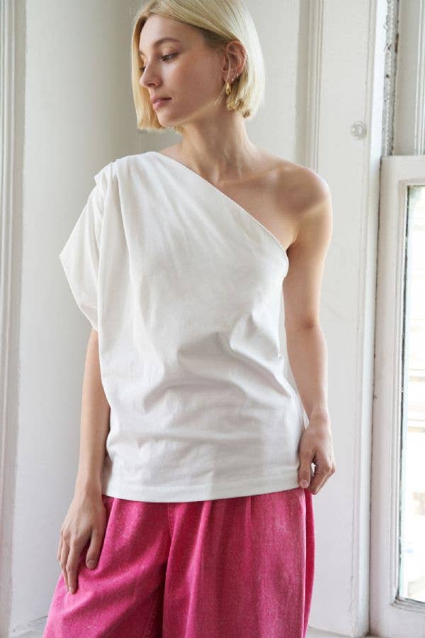 A solid knit top - FT1027-A