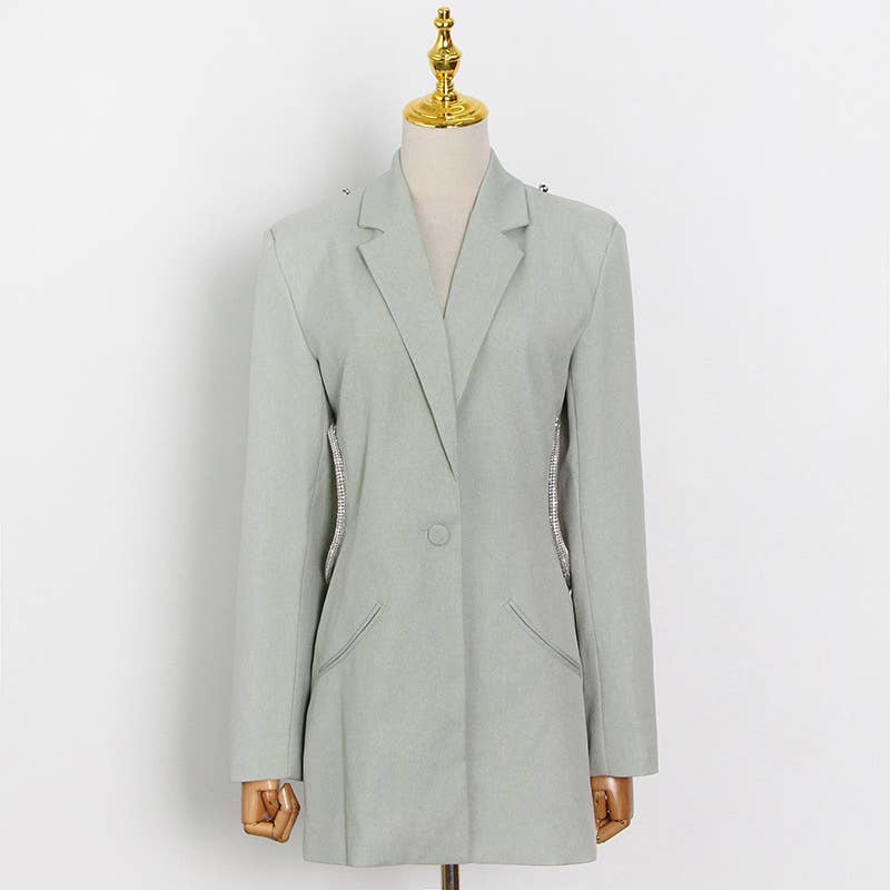 Backless Diamond Suit Jacket - Versatile & Sexy