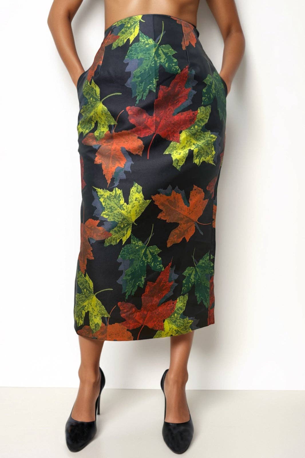 FOLIAGE PRINT SKIRT