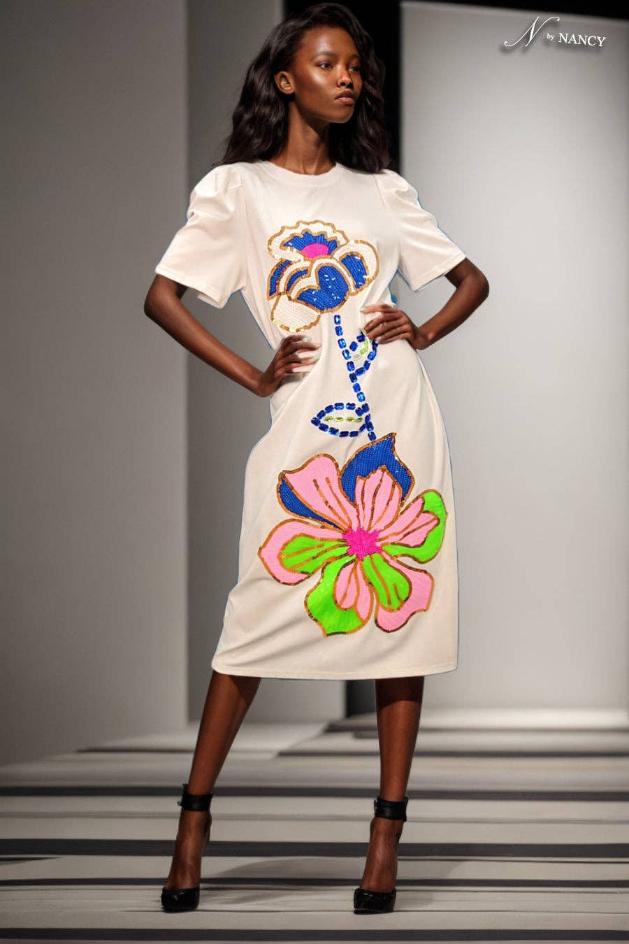 Sequin Flower DRESS - N By Nancy