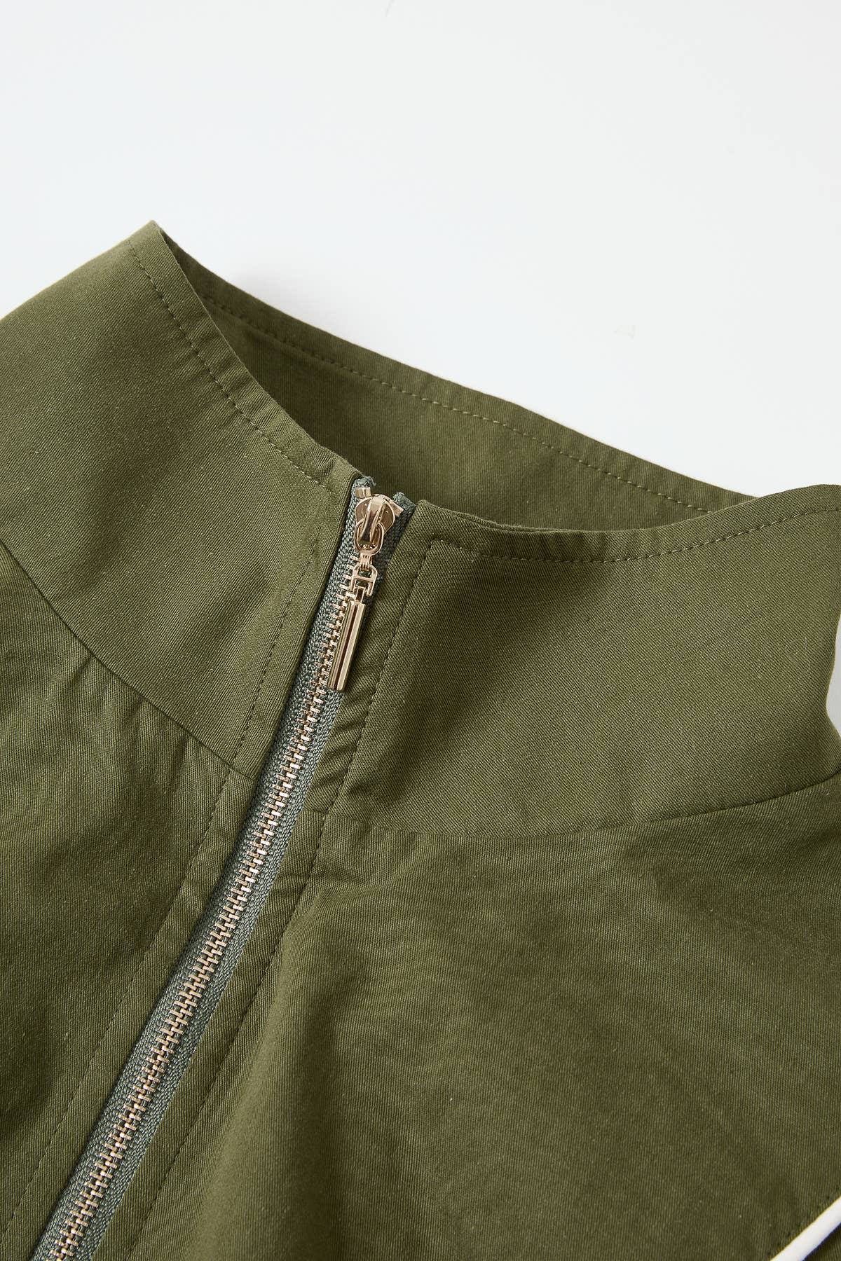 Super Puffed Sleeves Piping Detail Jacket