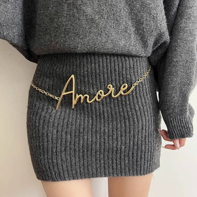 Metal Letter Waist Chain