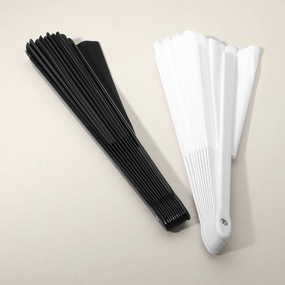 Plain Folding Line Dance Clack Fan
