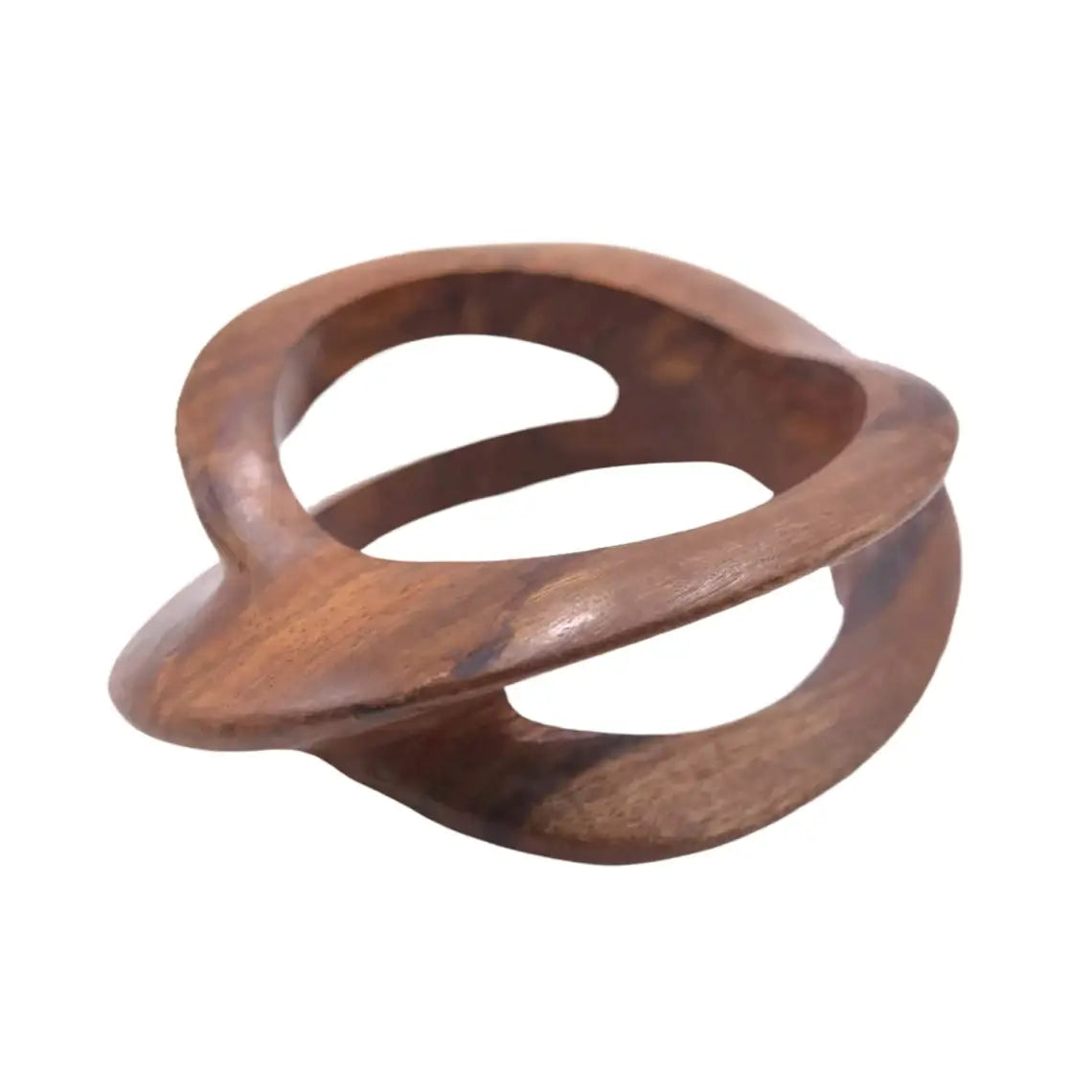 Carved Wooden Bangle African Jewelry