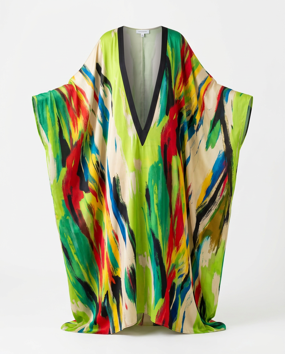 [Pre Order] Akwudo Adire Kaftan: Deep V Version