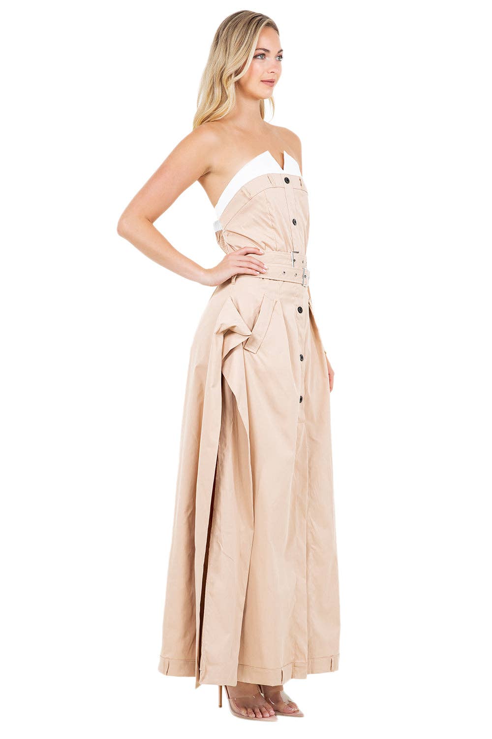 STRAPLESS LONG MAXI DRESS