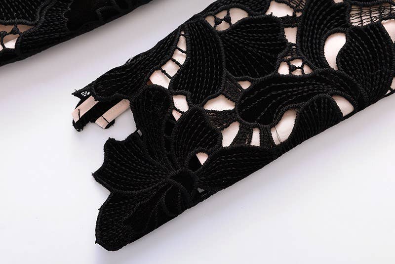 DR976Y 2026 Lace Cutout Embroidered Asymmetric Bodycon Dress