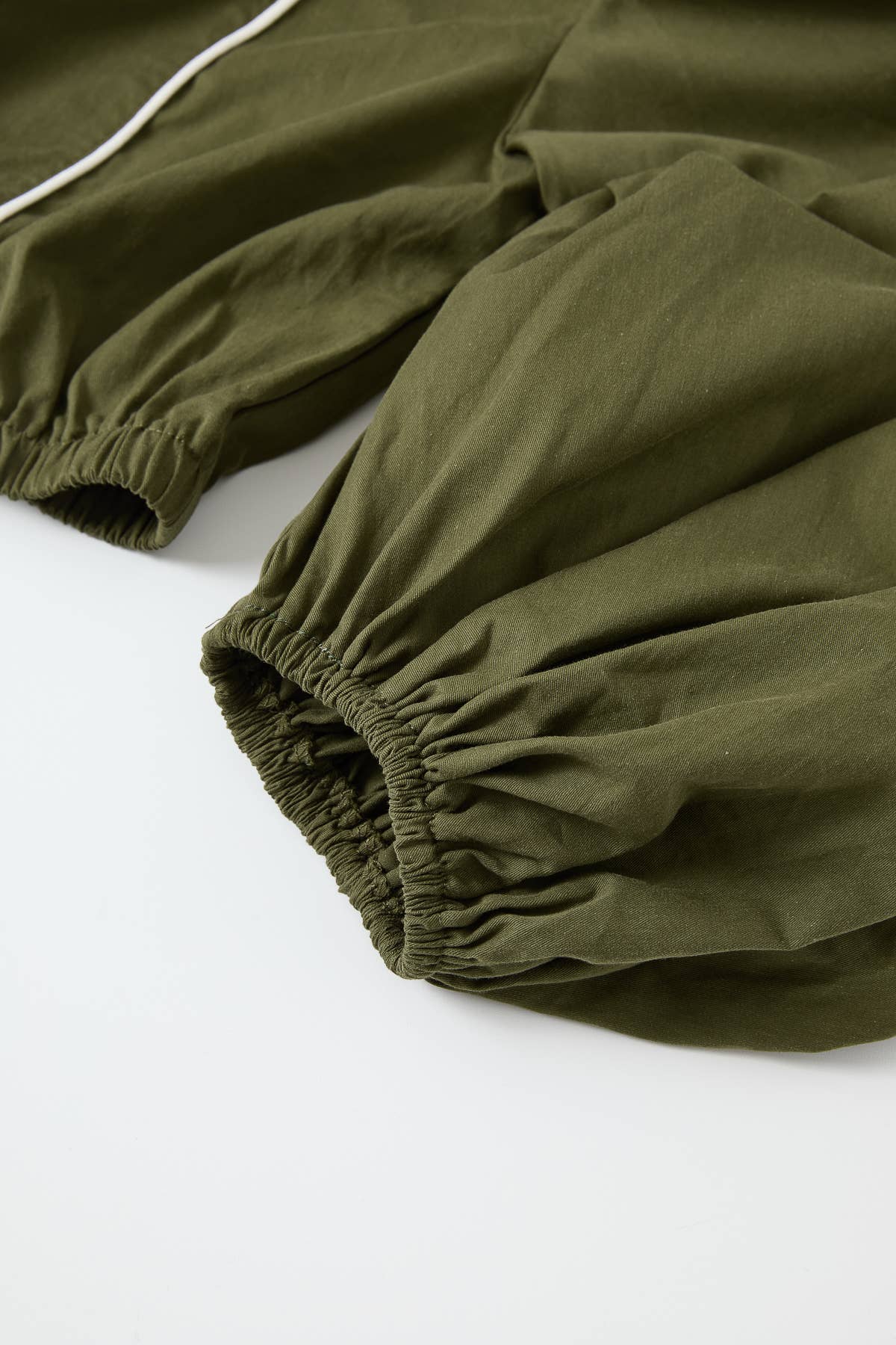 Super Puffed Sleeves Piping Detail Jacket