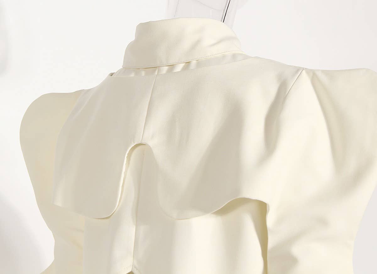Sleeveless Vest Shawl Suit - Short Shirt Ensemble
