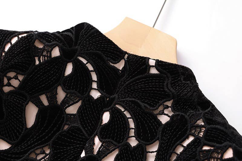 DR976Y 2026 Lace Cutout Embroidered Asymmetric Bodycon Dress