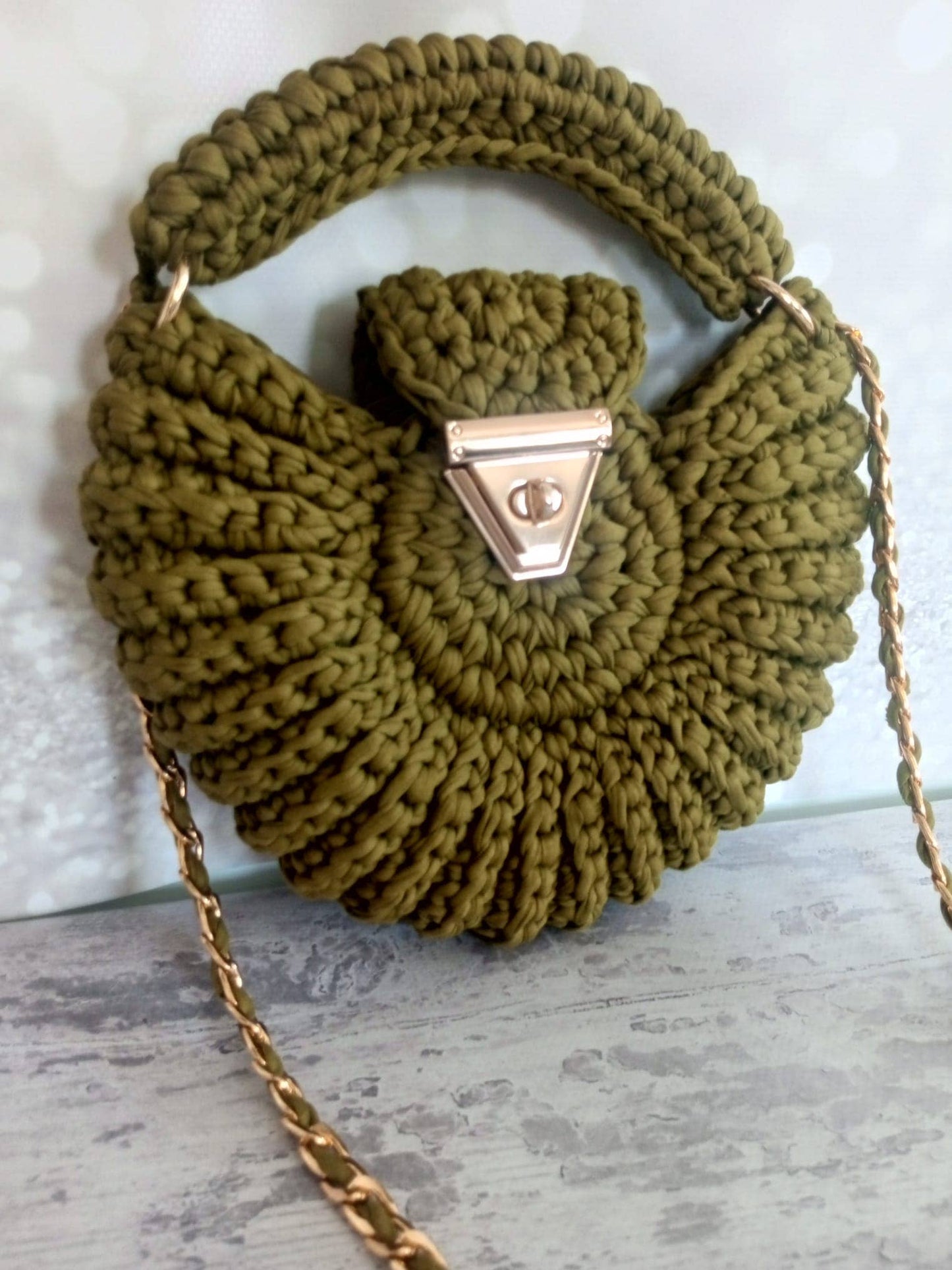 Round Mussel - Crochet Handmade Purse