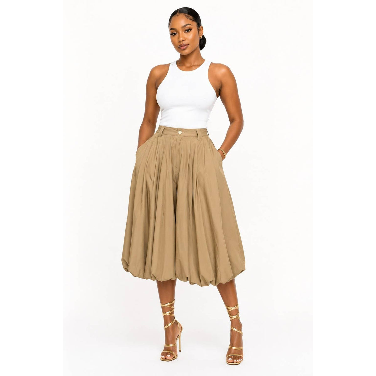 Ovrsized Front Pleats And Baggy Balloon Trouser