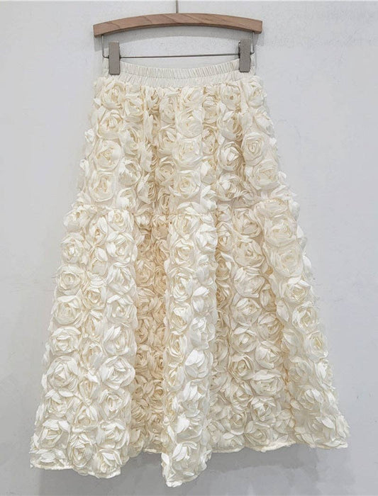 Floral Tiered Midi Skirt